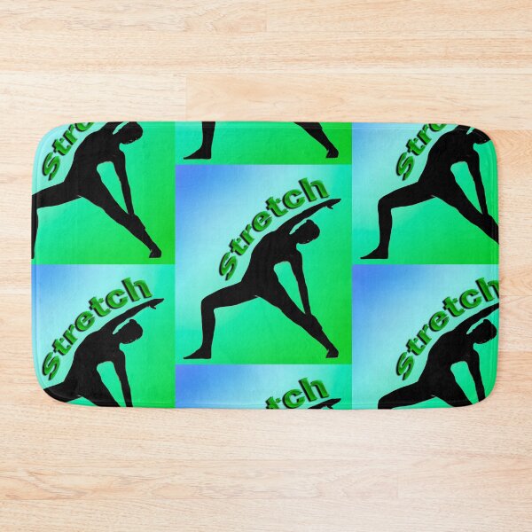 Item preview, Yoga Poses -  Green and Blue Background Stretch designed and sold by SadSacDesigns.
