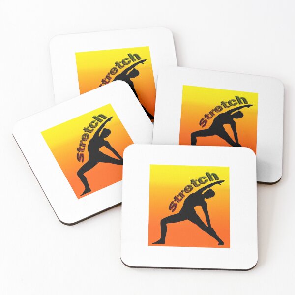 Item preview, Yoga Poses -  Yellow and Orange Background Stretch designed and sold by SadSacDesigns.
