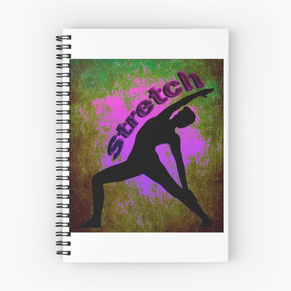 Item preview, Yoga Poses -  Green and Purple Background Stretch designed and sold by SadSacDesigns.