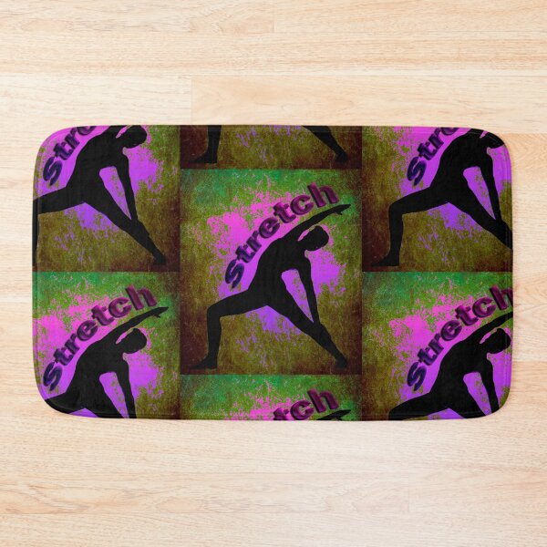 Item preview, Yoga Poses -  Green and Purple Background Stretch designed and sold by SadSacDesigns.