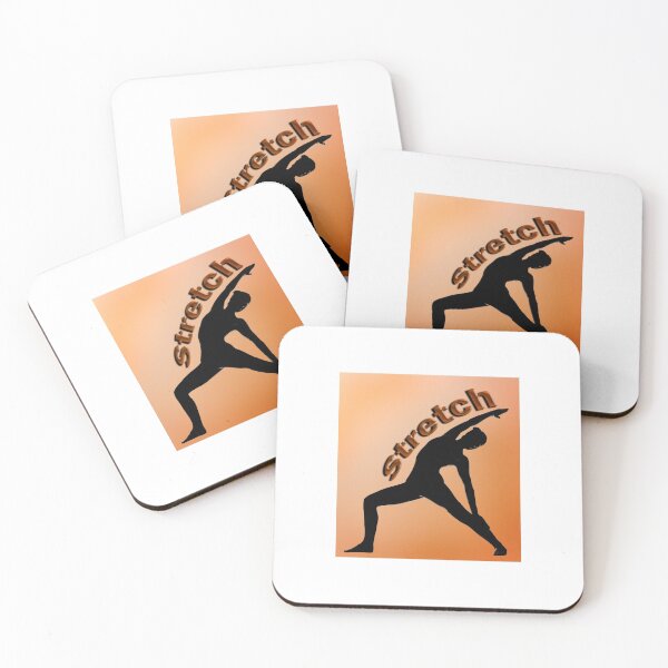 Item preview, Yoga Poses -  Peach and Brown Background Stretch designed and sold by SadSacDesigns.
