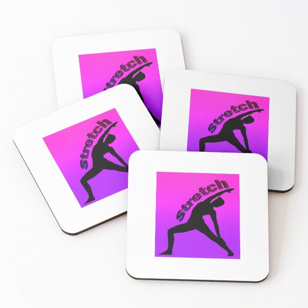 Item preview, Yoga Poses -  Pink and Purple Background Stretch designed and sold by SadSacDesigns.