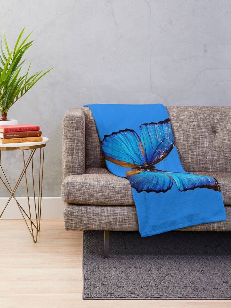 blue butterfly blanket