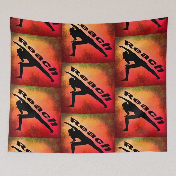 Item preview, Yoga Poses -  Red Background Reach designed and sold by SadSacDesigns.