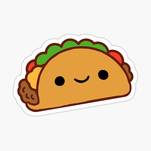 "Kawaii Taco" Sticker for Sale by Swift-stuff | Redbubble