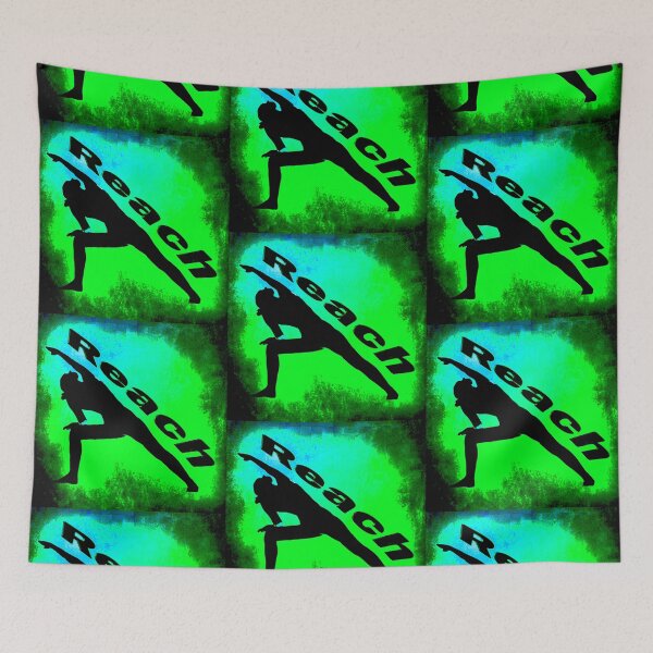 Item preview, Yoga Poses -  Green Background Reach designed and sold by SadSacDesigns.
