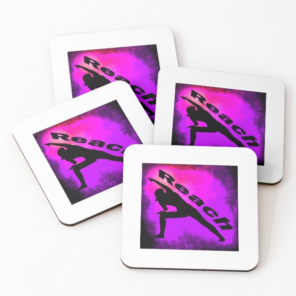 Item preview, Yoga Poses -  Purple and Pink Background Reach designed and sold by SadSacDesigns.