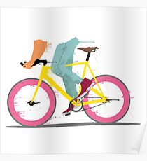 fixie bicycle Poster