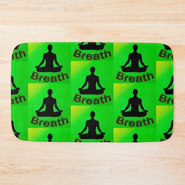 Item preview, Yoga Poses -  Green and Yellow Background Lotus Breath designed and sold by SadSacDesigns.
