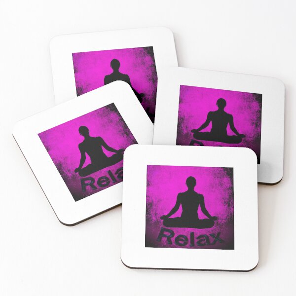 Item preview, Yoga Poses -  Pink Background Lotus Relax designed and sold by SadSacDesigns.