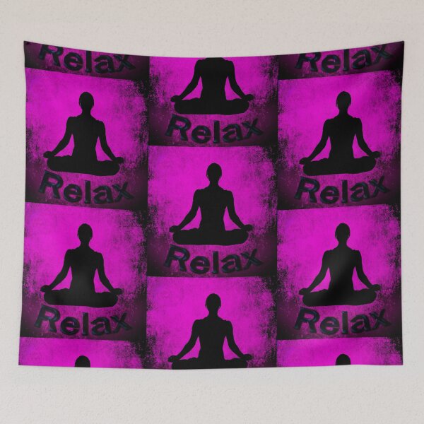 Item preview, Yoga Poses -  Pink Background Lotus Relax designed and sold by SadSacDesigns.