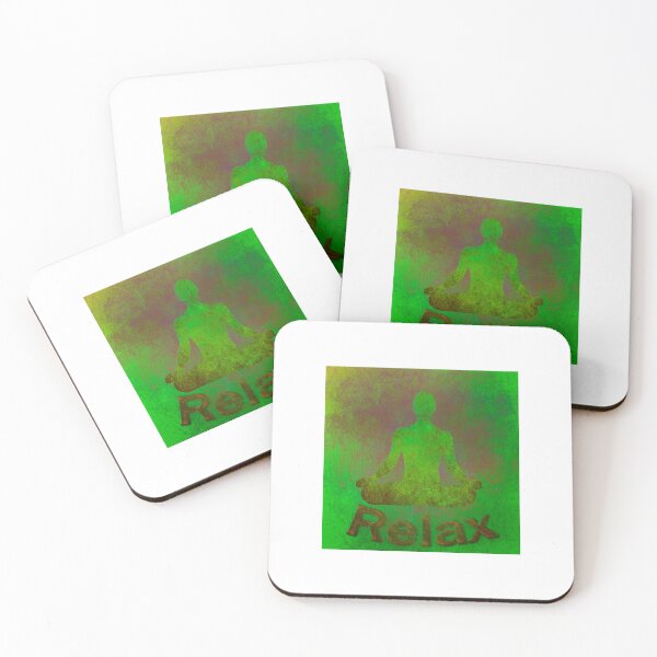 Item preview, Yoga Poses -  Green Background Lotus Relax designed and sold by SadSacDesigns.