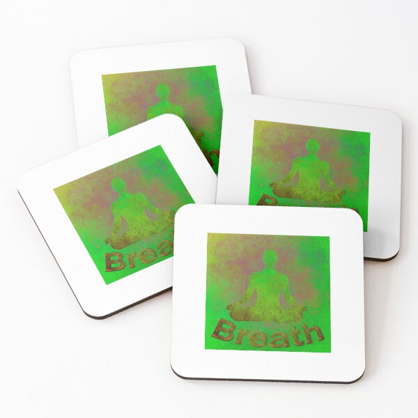 Item preview, Yoga Poses -  Green Background Lotus Breath designed and sold by SadSacDesigns.