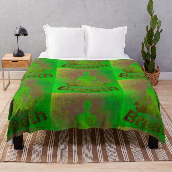 Item preview, Yoga Poses -  Green Background Lotus Breath designed and sold by SadSacDesigns.
