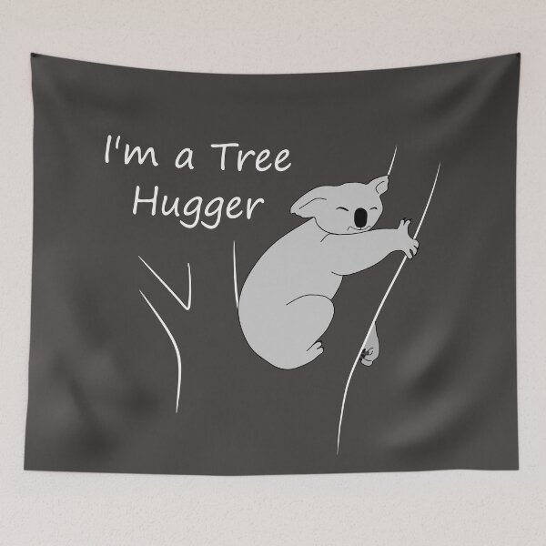 Item preview, Im a Tree Hugger! Koala - Dark background designed and sold by nutmegfairy.