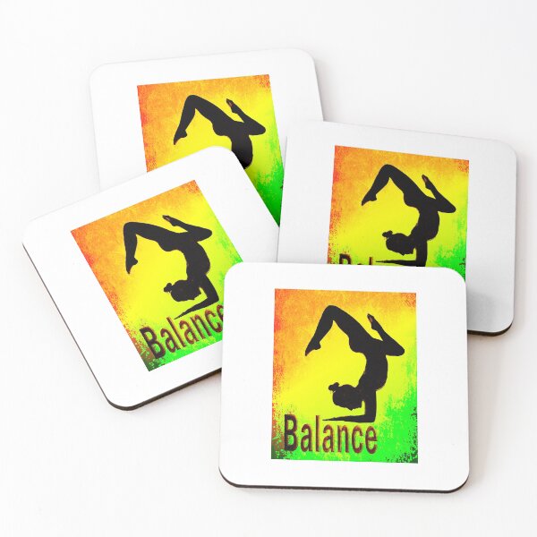Item preview, Yoga Poses -  Rainbow Background Balance designed and sold by SadSacDesigns.