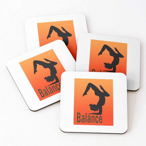 Item preview, Yoga Poses -  Orange and Red Background Balance designed and sold by SadSacDesigns.