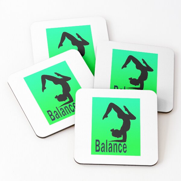 Item preview, Yoga Poses -  Green Background Balance designed and sold by SadSacDesigns.