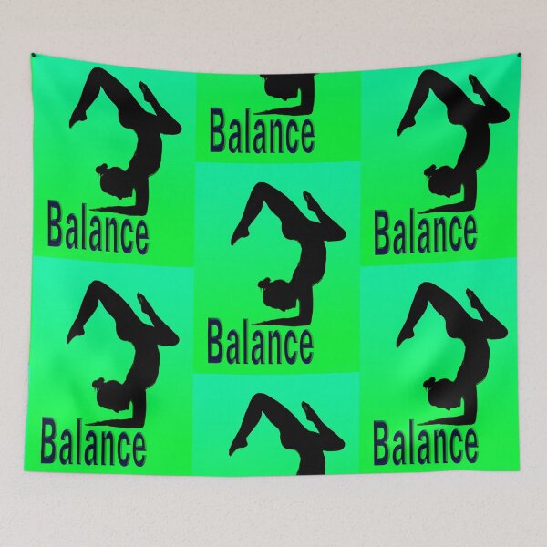 Item preview, Yoga Poses -  Green Background Balance designed and sold by SadSacDesigns.