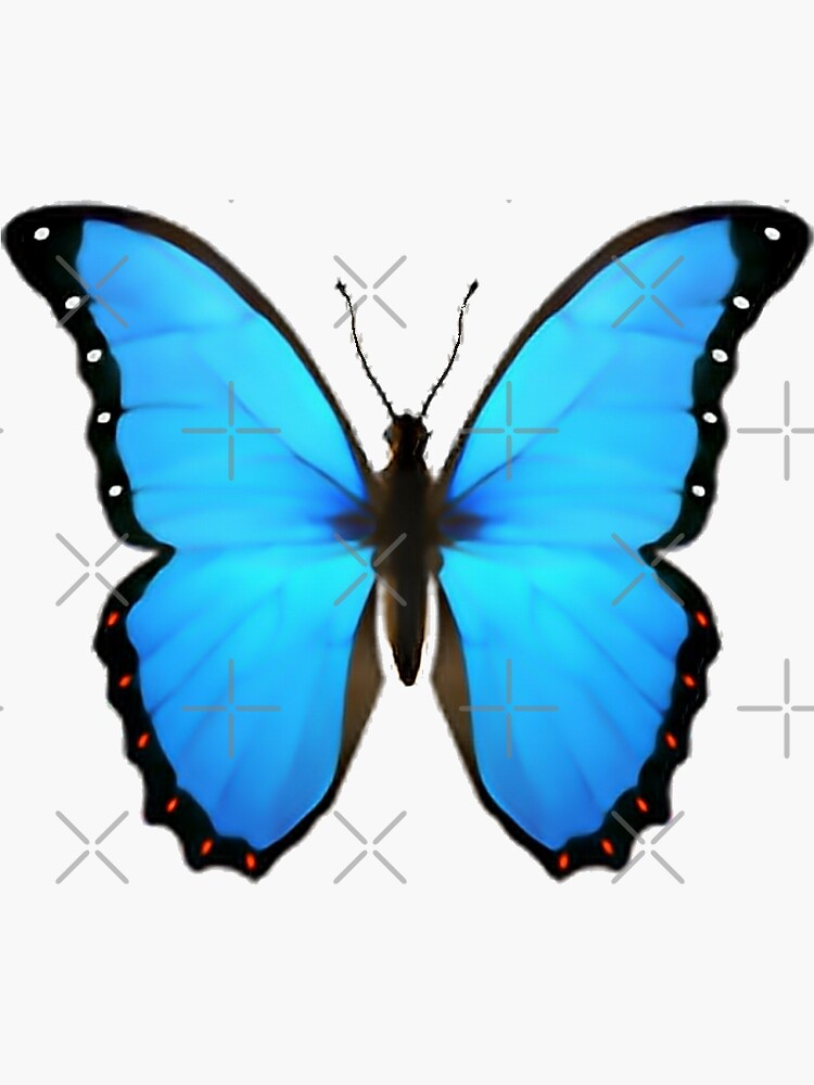 "Butterfly emoji" Sticker by YourLenny | Redbubble