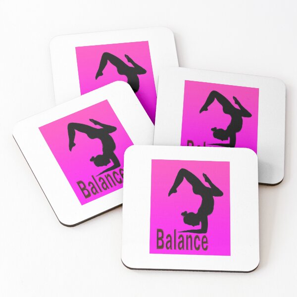 Item preview, Yoga Poses -  Pink Background Balance designed and sold by SadSacDesigns.
