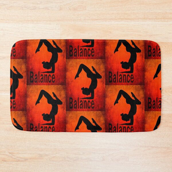 Item preview, Yoga Poses -  Red and Orange Background Balance designed and sold by SadSacDesigns.