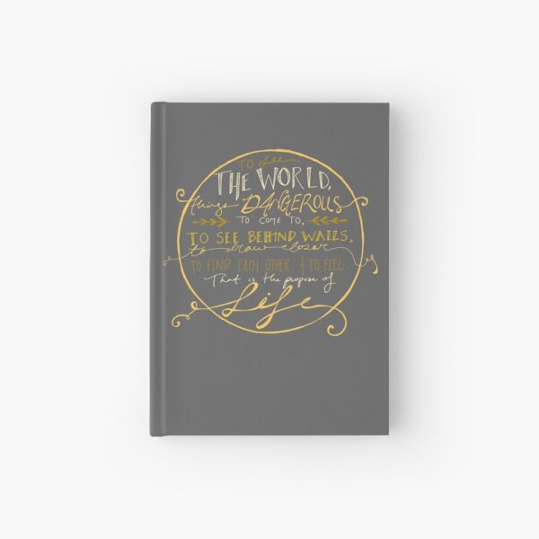 Walter Mitty Quote Graphic Hardcover Journal