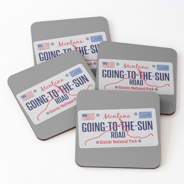 Item preview, Going To The Sun Road Glacier National Park Cyclist Motorcycle Licence Plate Sticker & T-Shirt 01 designed and sold by OuterShellUK.