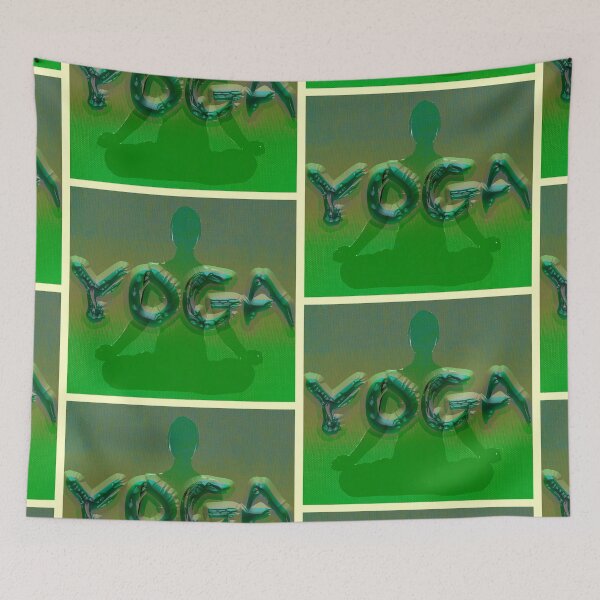 Item preview, Yoga Poses -  Green Abstract Background designed and sold by SadSacDesigns.