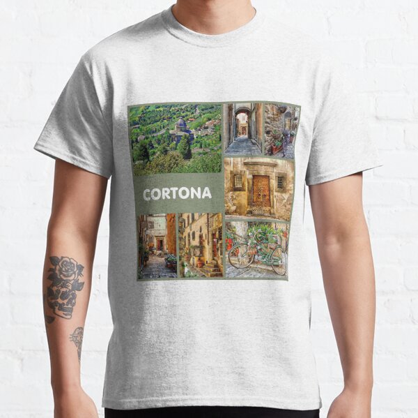 Cortona Collage With Name Classic T-Shirt