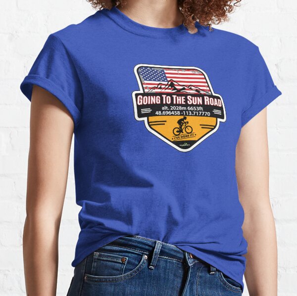 Vista previa del artículo con la obra «Camiseta y calcomanía de Going-To-The-Sun Road Going To The Sun USA - ¡Lo he logrado! 03», diseñado y vendido por OuterShellUK.