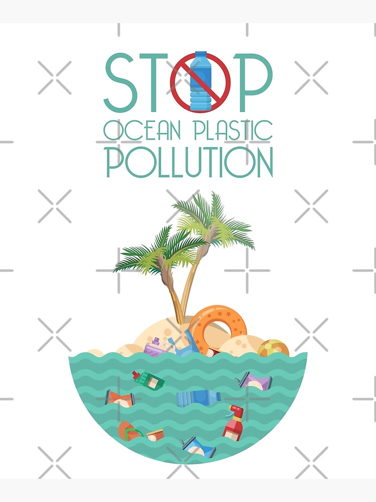 stop-ocean-plastic-pollution-poster-by-theclimatebear-redbubble