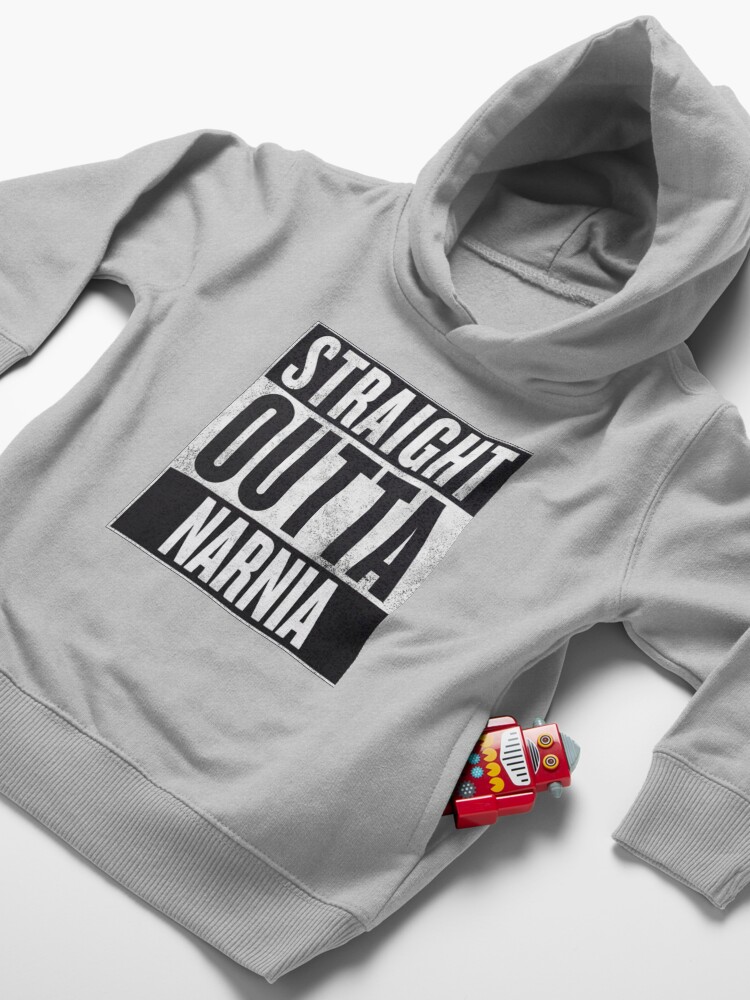 Alternate view of Straight Outta Narnia Toddler Pullover Hoodie