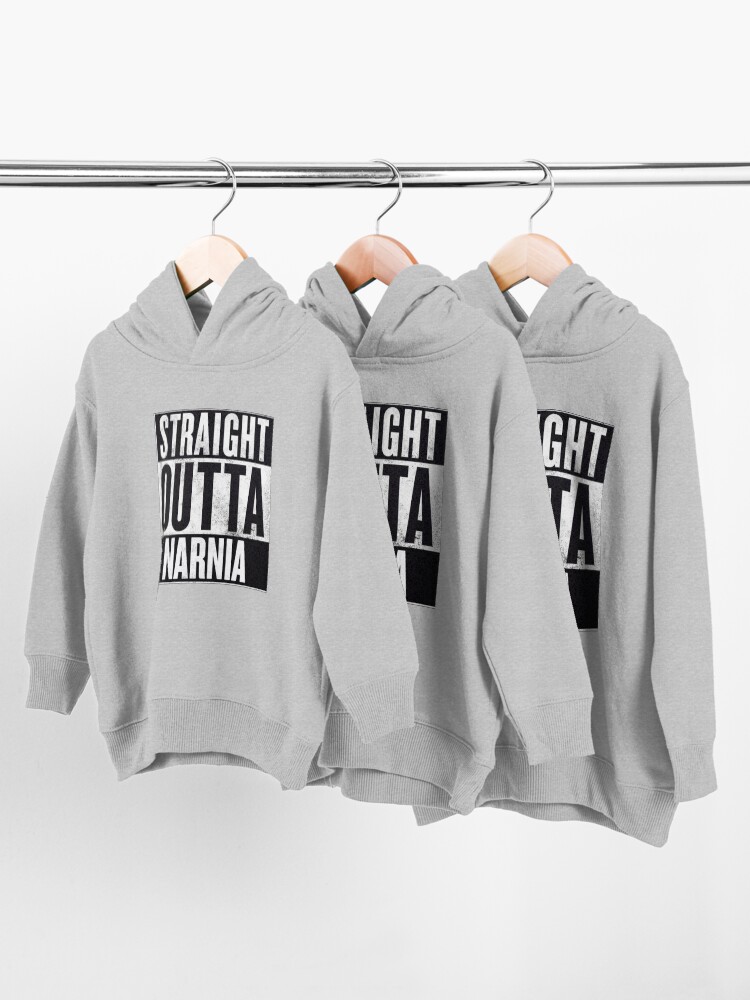 Alternate view of Straight Outta Narnia Toddler Pullover Hoodie