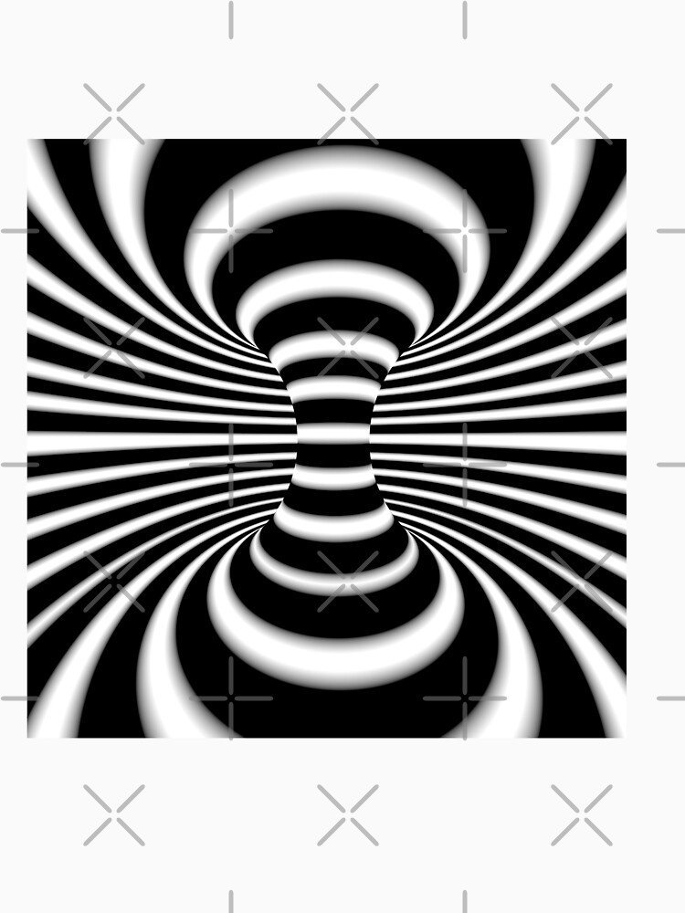 Black And White Infinite Wormhole Optical Illusion T Shirt For Sale By Hyproinc Redbubble