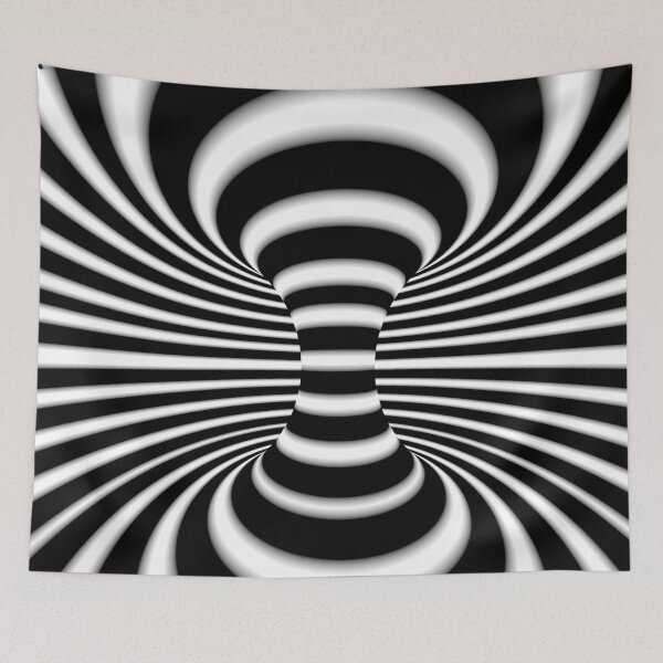 Item preview, Black and White Infinite Wormhole Optical Illusion designed and sold by hyproinc.