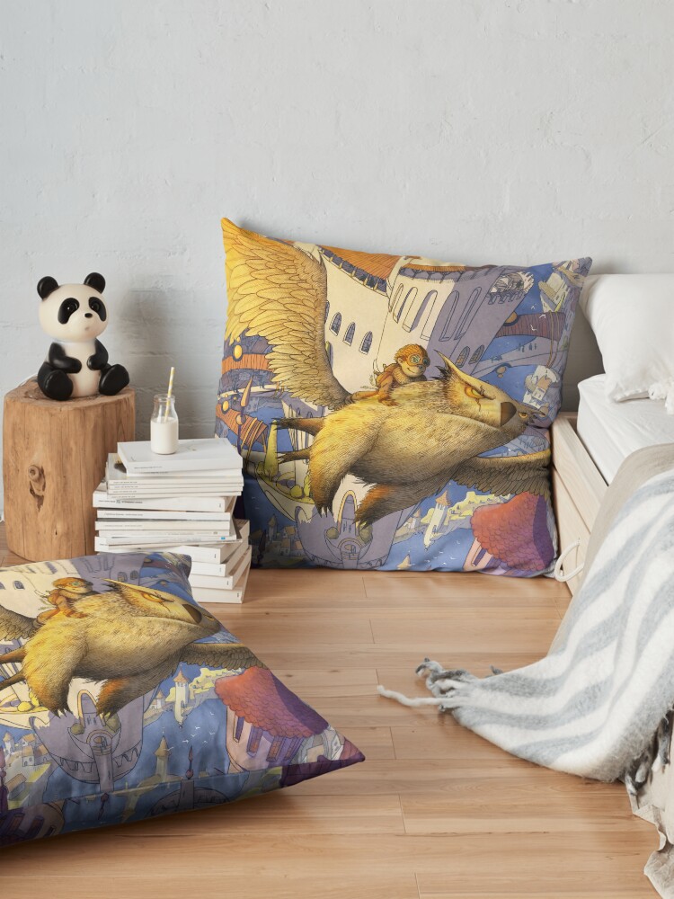 Alternate view of The spiral city Floor Pillow