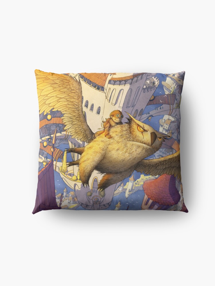 Alternate view of The spiral city Floor Pillow