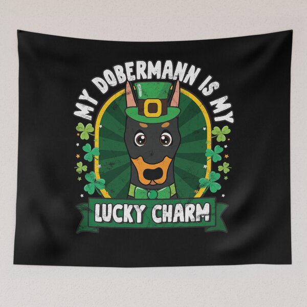 Item preview, Dobermann is my Lucky Charm St Patricks designed and sold by rafaeltto.