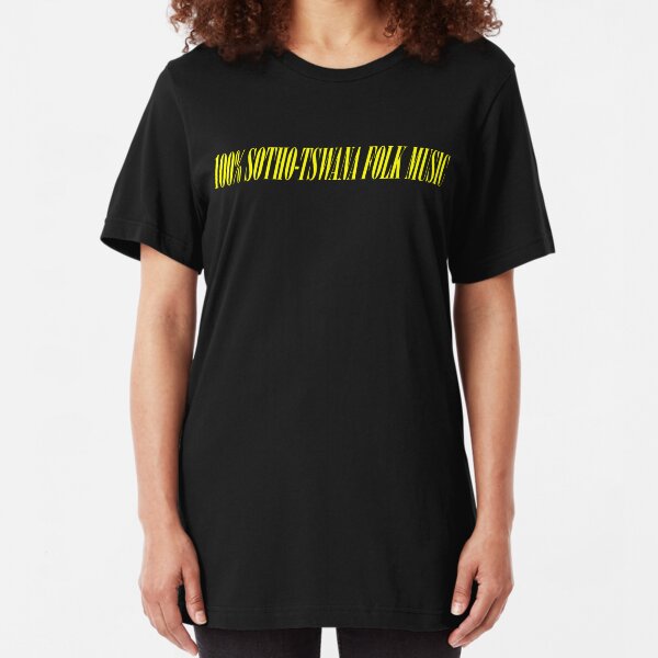 100% SOTHO-TSWANA FOLK MUSIC Slim Fit T-Shirt