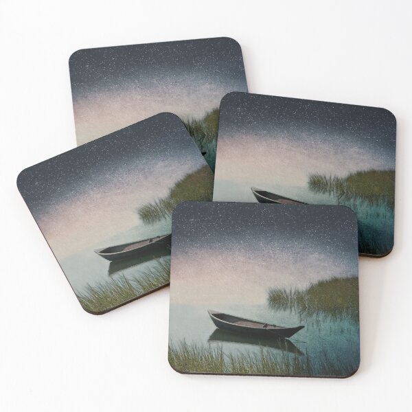 Artikelvorschau, Midnight Paddle in Teal Indigo und Pink entworfen und verkauft von Brooke T Ryan Photographic Art.
