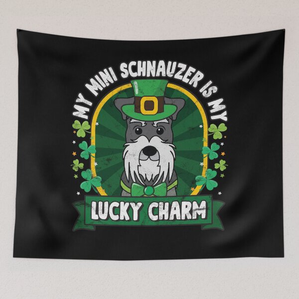 Item preview, Mini Miniature Schnauzer is my Lucky Charm St Patricks designed and sold by rafaeltto.