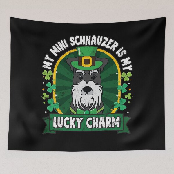 Item preview, Mini Miniature Schnauzer is my Lucky Charm St Patricks designed and sold by rafaeltto.
