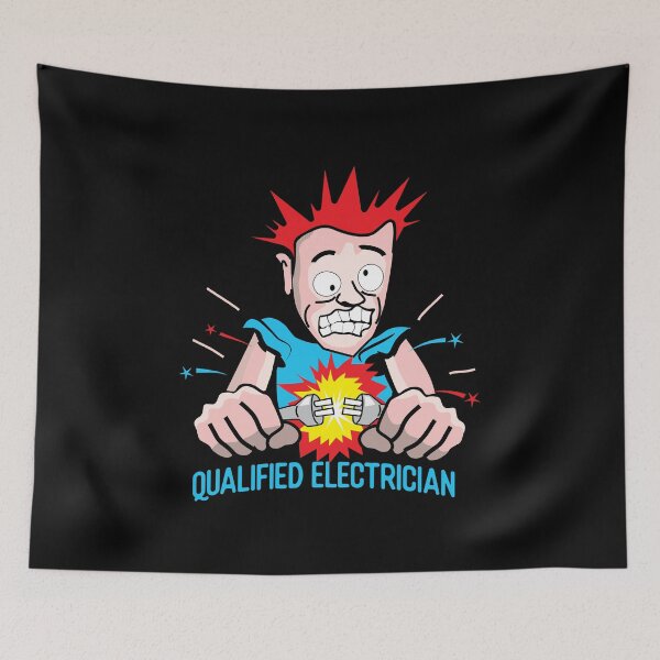 Item preview, Qualified Electrician funny gift designed and sold by Gerald Waters.