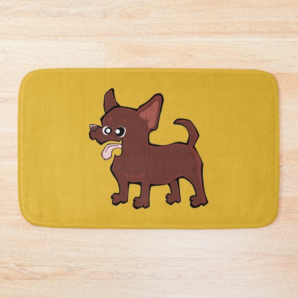 Item preview, Chihuahua - Short Hair - Chocolate (Full Body) YELLOW BG designed and sold by TheChicken.