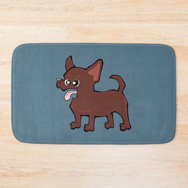 Item preview, Chihuahua - Short Hair - Chocolate (Full Body) BLUE BG designed and sold by TheChicken.