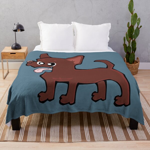 Item preview, Chihuahua - Short Hair - Chocolate (Full Body) BLUE BG designed and sold by TheChicken.