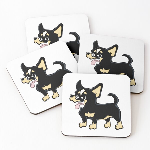 Item preview, Chihuahua - Short Hair - Black (Full Body) WHITE BG designed and sold by TheChicken.