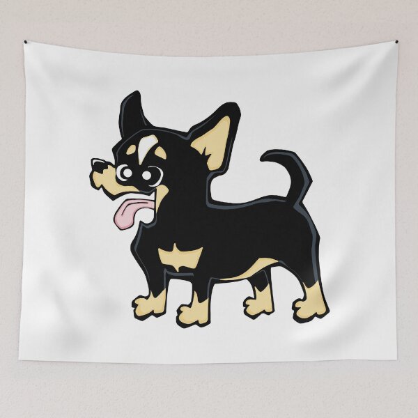 Item preview, Chihuahua - Short Hair - Black (Full Body) WHITE BG designed and sold by TheChicken.