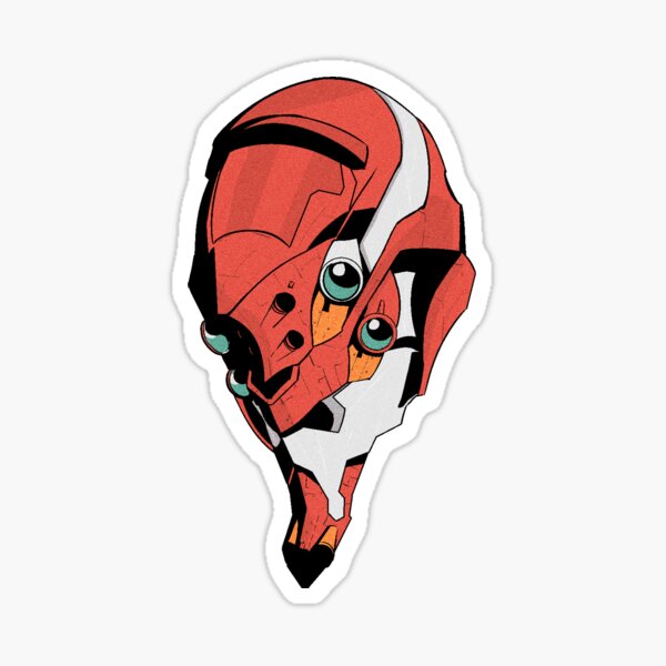 Neon Genesis EVANGELION Mecha Head - Dream Of a Robot - Argos Sticker Sticker